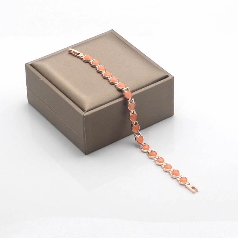 Wholesale Natural Opal Heart Magnet Bracelet