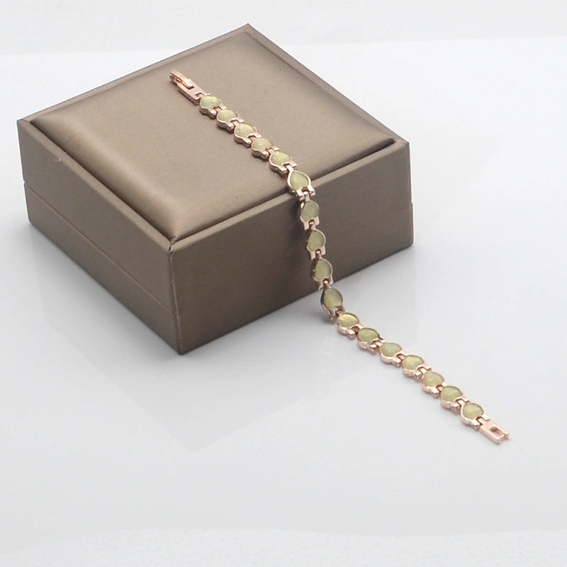 Wholesale Natural Opal Heart Magnet Bracelet