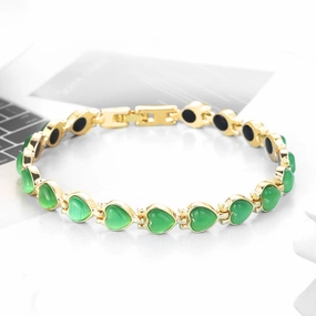 Wholesale Natural Opal Heart Magnet Bracelet