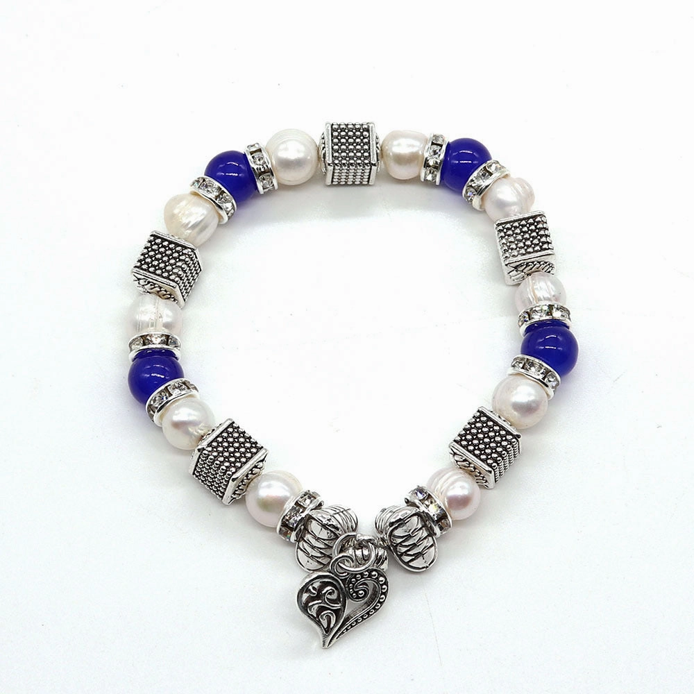 Wholesale Natural Pearl Zinc Alloy Beads Bracelet