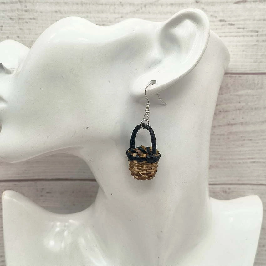 Wholesale Natural Rattan Woven Earrings