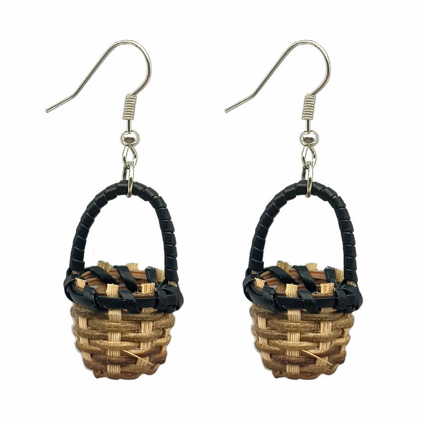 Wholesale Natural Rattan Woven Earrings