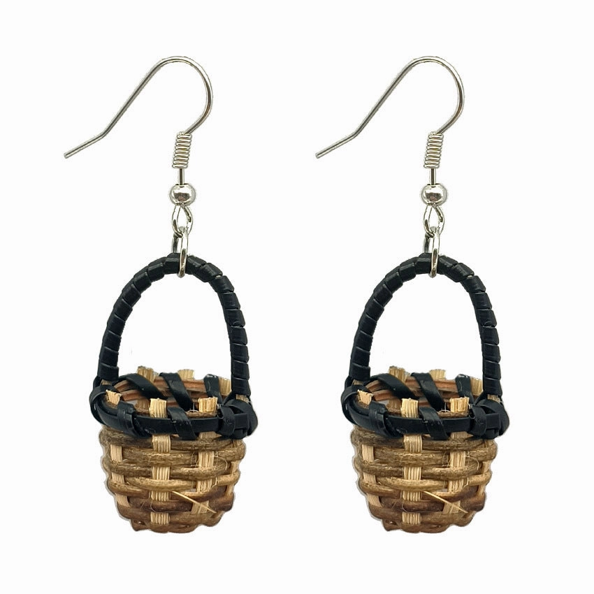 Wholesale Natural Rattan Woven Earrings