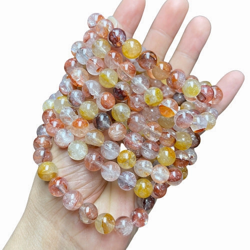 Wholesale Natural Red Yellow Gum Flower Bracelet