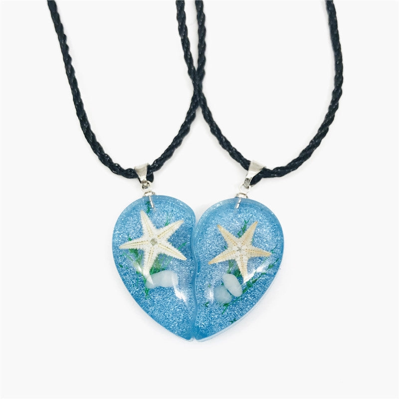 Wholesale Natural Resin Starfish Ocean Necklace