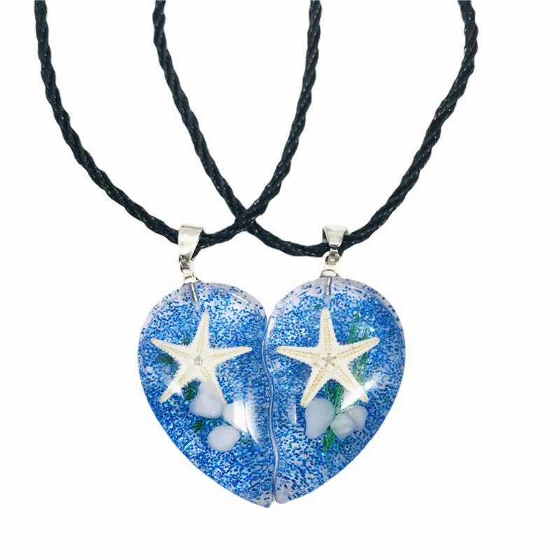 Wholesale Natural Resin Starfish Ocean Necklace