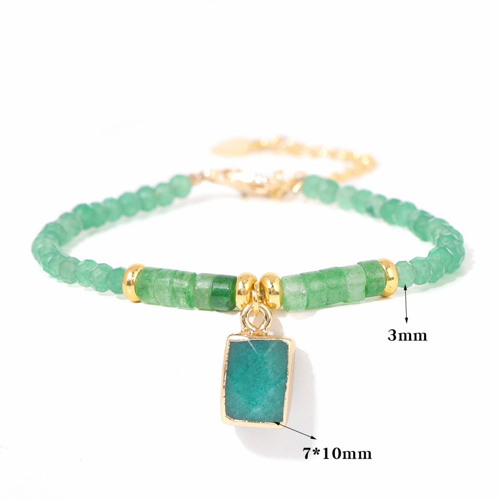 Wholesale Natural Rough Stone Pendant Agate Bracelet