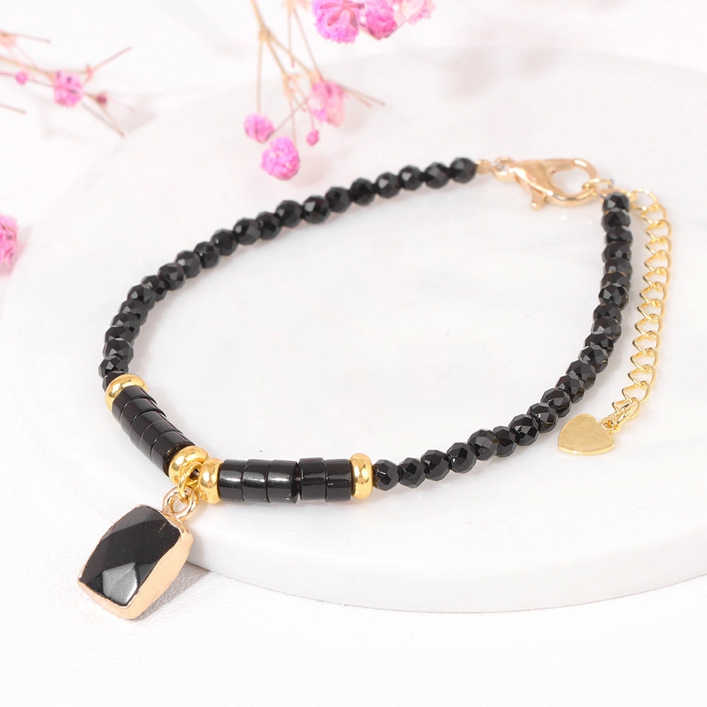 Wholesale Natural Rough Stone Pendant Agate Bracelet