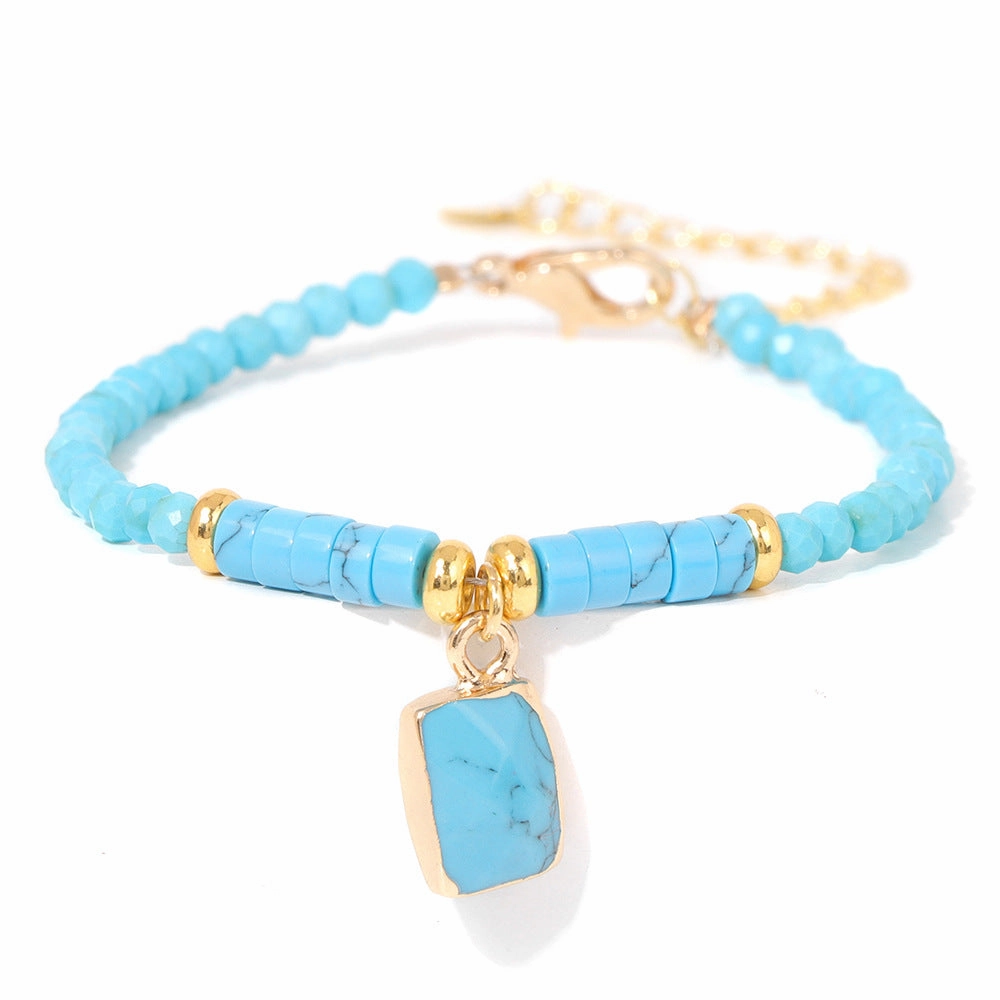 Wholesale Natural Rough Stone Pendant Agate Bracelet