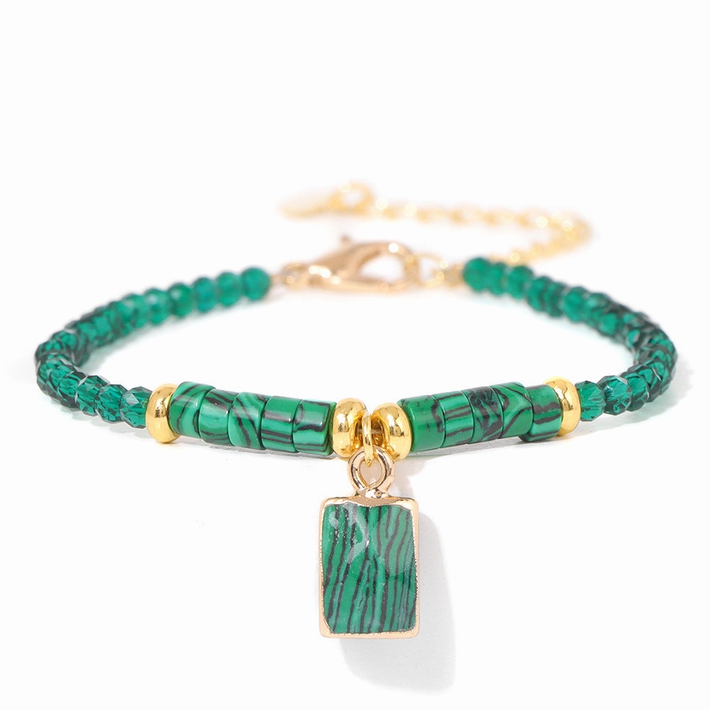 Wholesale Natural Rough Stone Pendant Agate Bracelet