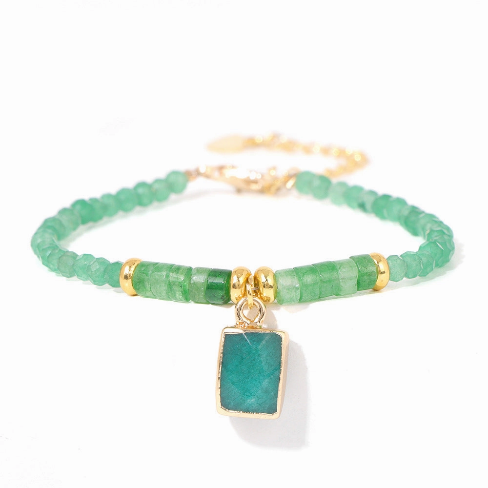 Wholesale Natural Rough Stone Pendant Agate Bracelet