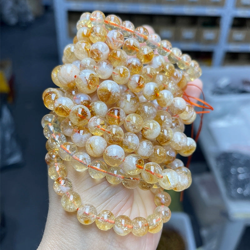 Wholesale Natural Snowflake Huangta Crystal Bracelet