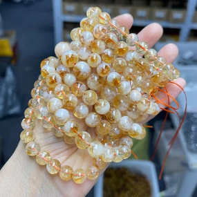 Wholesale Natural Snowflake Huangta Crystal Bracelet