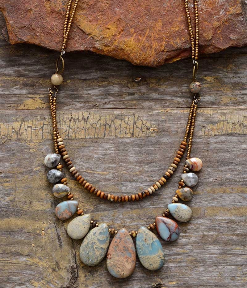Wholesale Natural Stone Agate Pendant Necklace