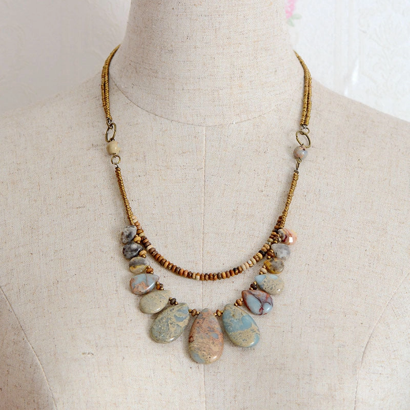 Wholesale Natural Stone Agate Pendant Necklace