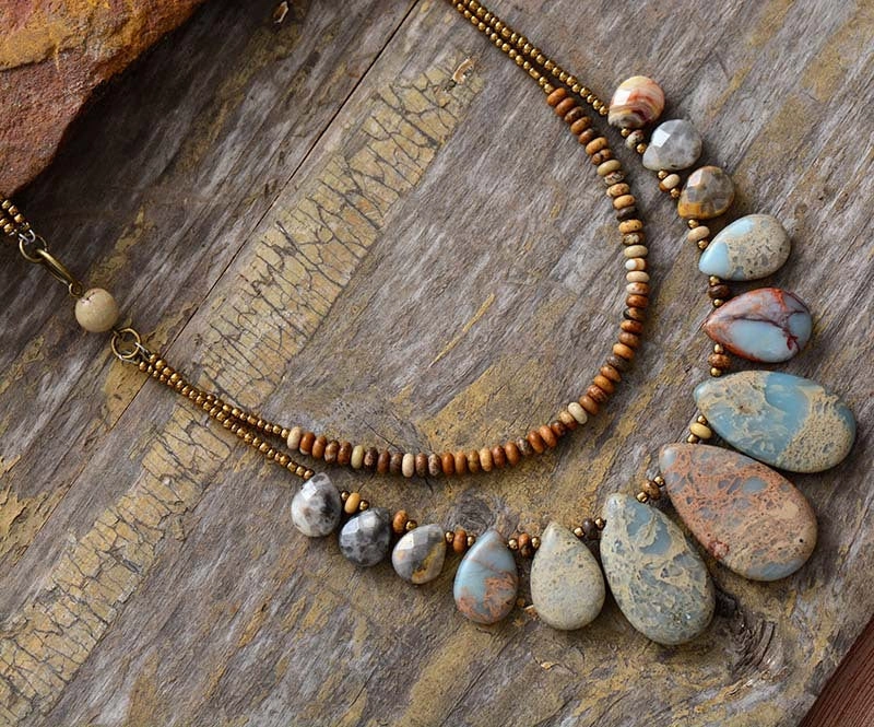Wholesale Natural Stone Agate Pendant Necklace