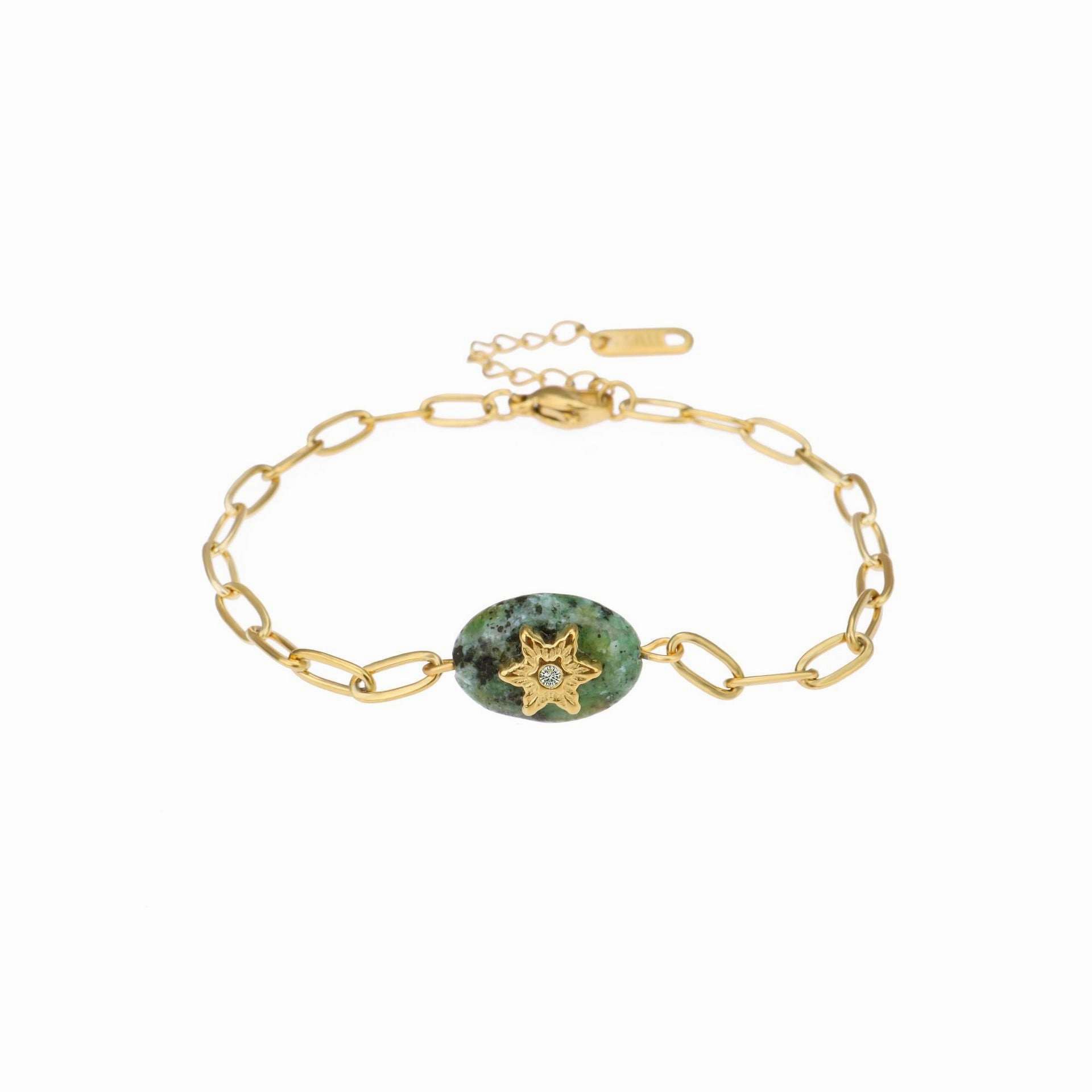 Wholesale Natural Stone All-around Titanium Steel Bracelet