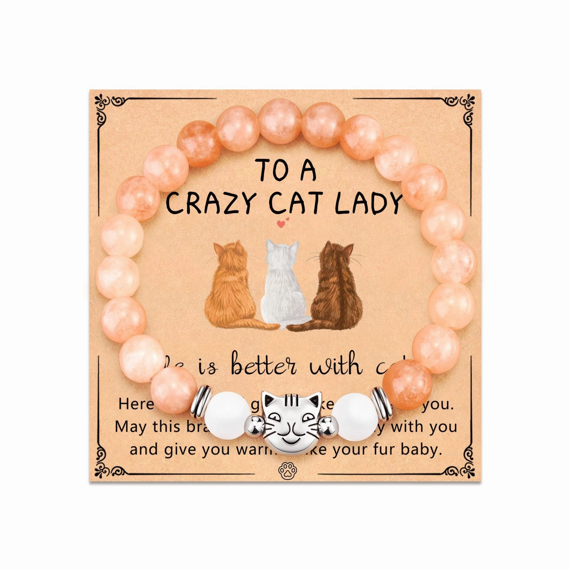 Wholesale Natural Stone Cat Head Bracelet