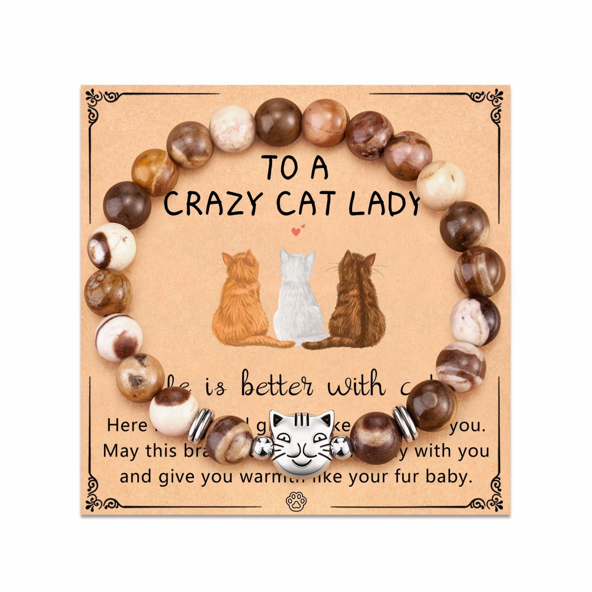 Wholesale Natural Stone Cat Head Bracelet
