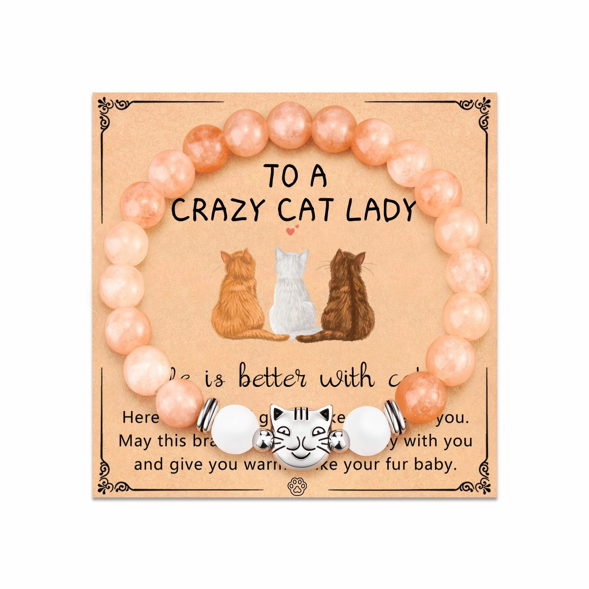 Wholesale Natural Stone Cat Head Bracelet