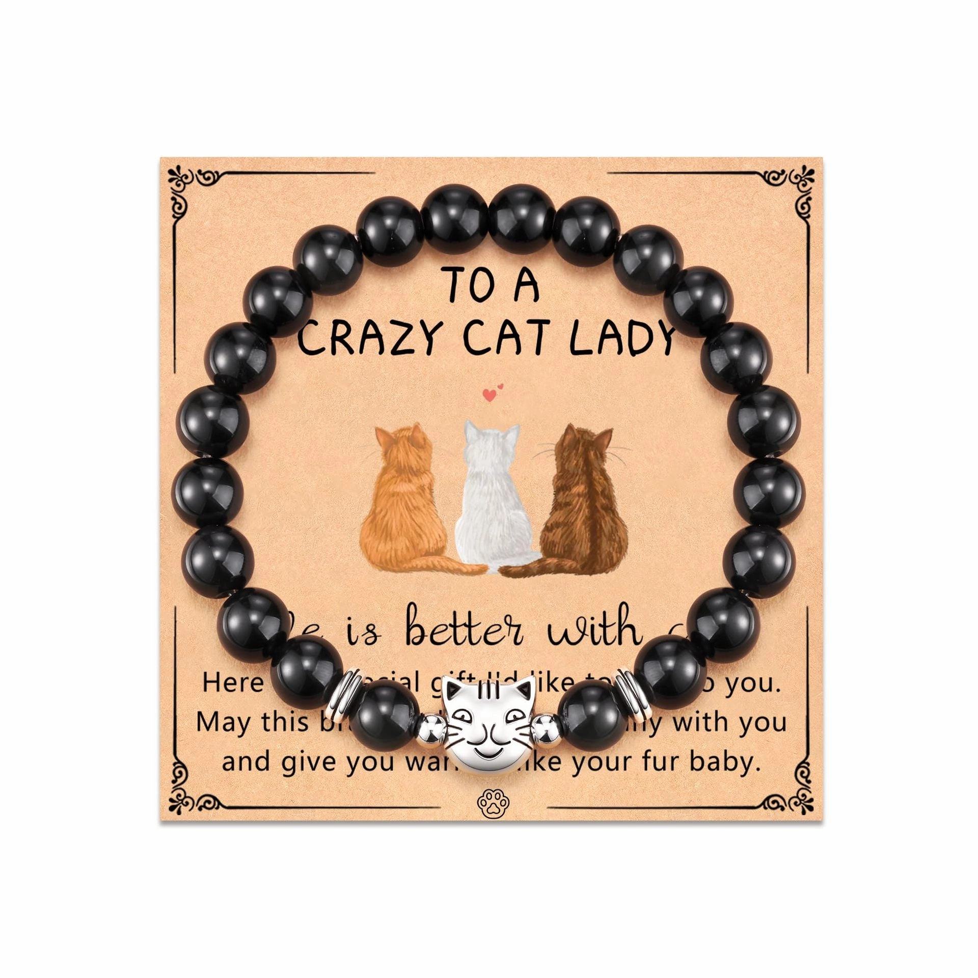 Wholesale Natural Stone Cat Head Bracelet