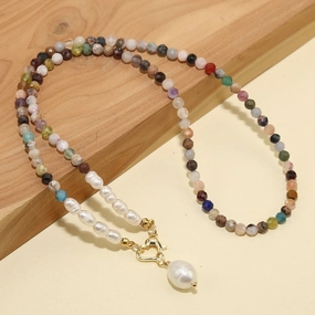 Wholesale Natural Stone Freshwater Pearl Necklace