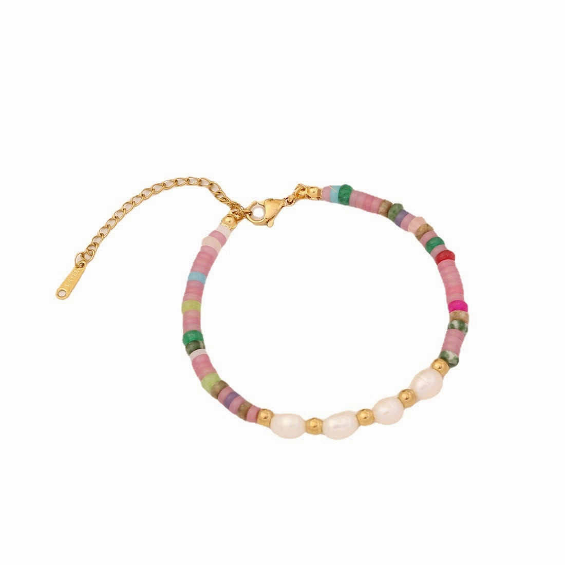 Wholesale Natural Stone Pearl Shell Stainless Steel Bracelet