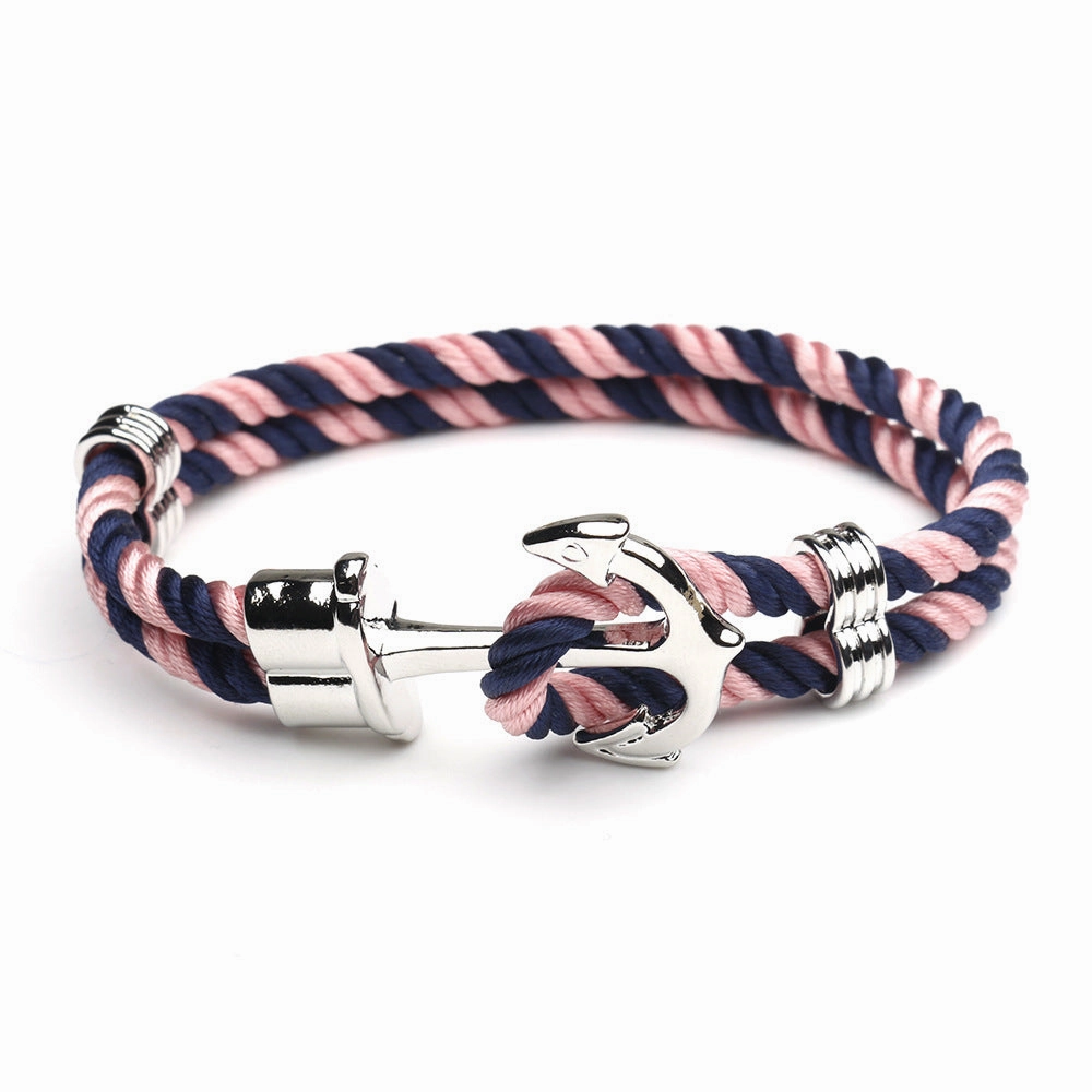 Wholesale Navy Anchor Alloy Bracelet