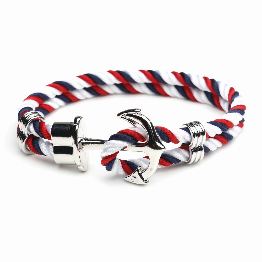Wholesale Navy Anchor Alloy Bracelet