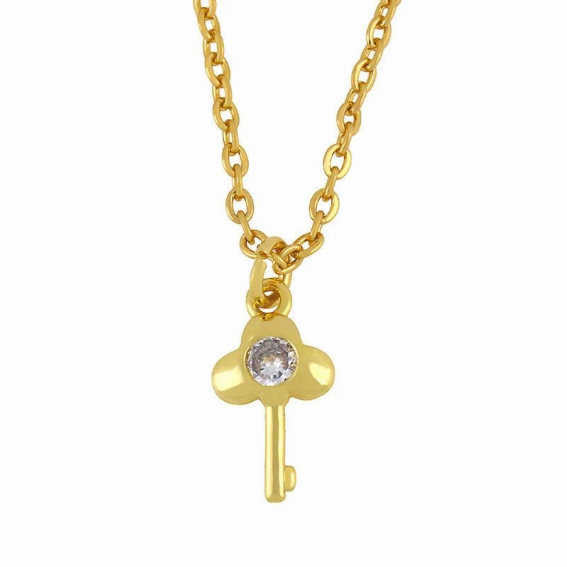 Wholesale Necklace Copper Plated 18K Gold Cross Heart OLY-NE-AS005