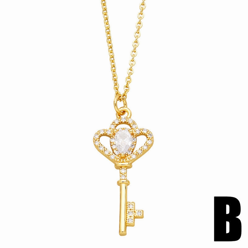 Wholesale Necklace Copper-plated 18K Gold Zircon OLY-NE-AS009