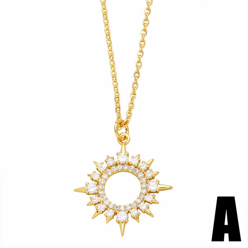 Wholesale Necklace Copper-plated 18K Gold Zircon OLY-NE-AS009