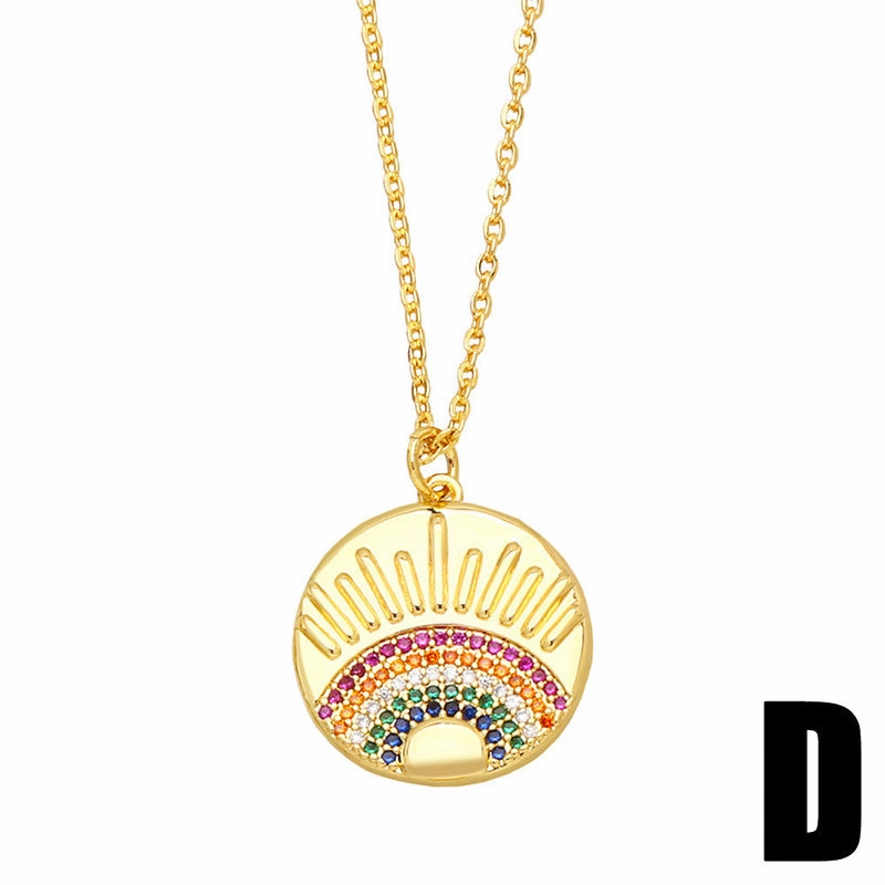 Wholesale Necklace Copper-plated 18K Gold Zircon OLY-NE-AS009