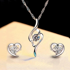 Wholesale Necklace Set Alloy Pendant Earrings