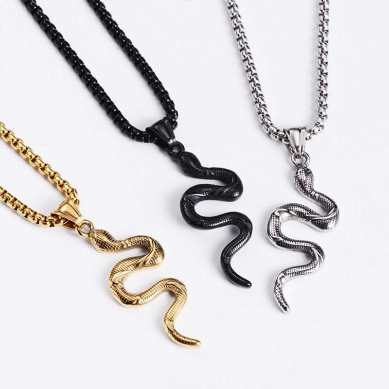 Wholesale Necklace Stainless Steel Snake OLY-NE-AIMILUO002