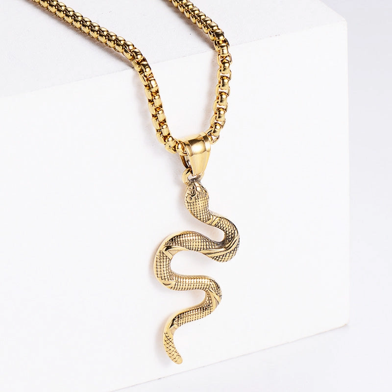 Wholesale Necklace Stainless Steel Snake OLY-NE-AIMILUO002
