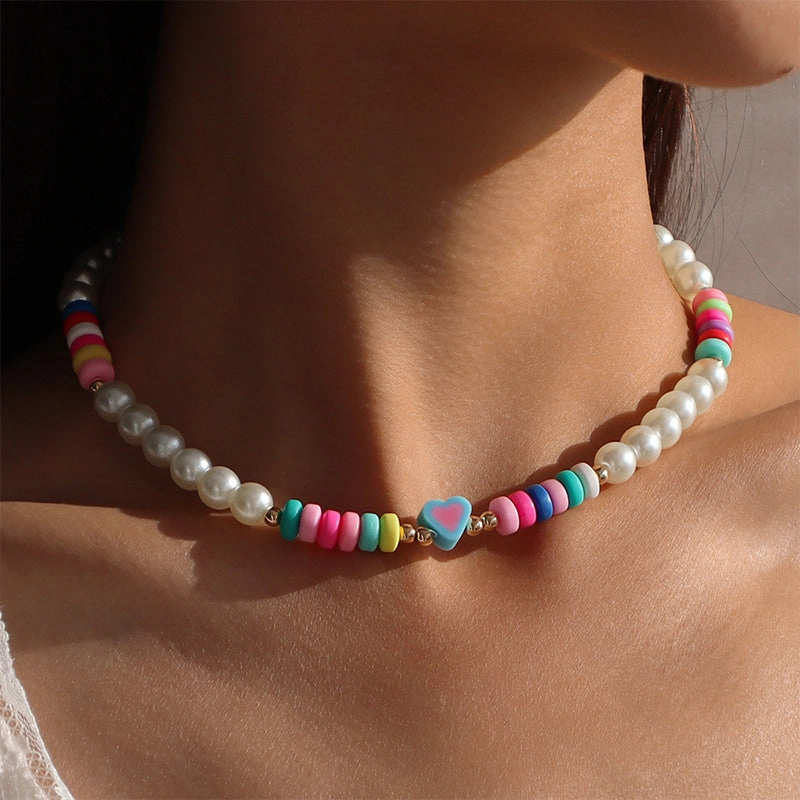 Wholesale Necklaces Imitation Pearl N9966 Bohemian Ethnic Necklace OLY-NE-QD006