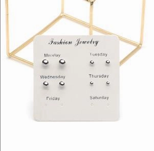 Wholesale Needle One Week Ear Studs Alloy Earrings