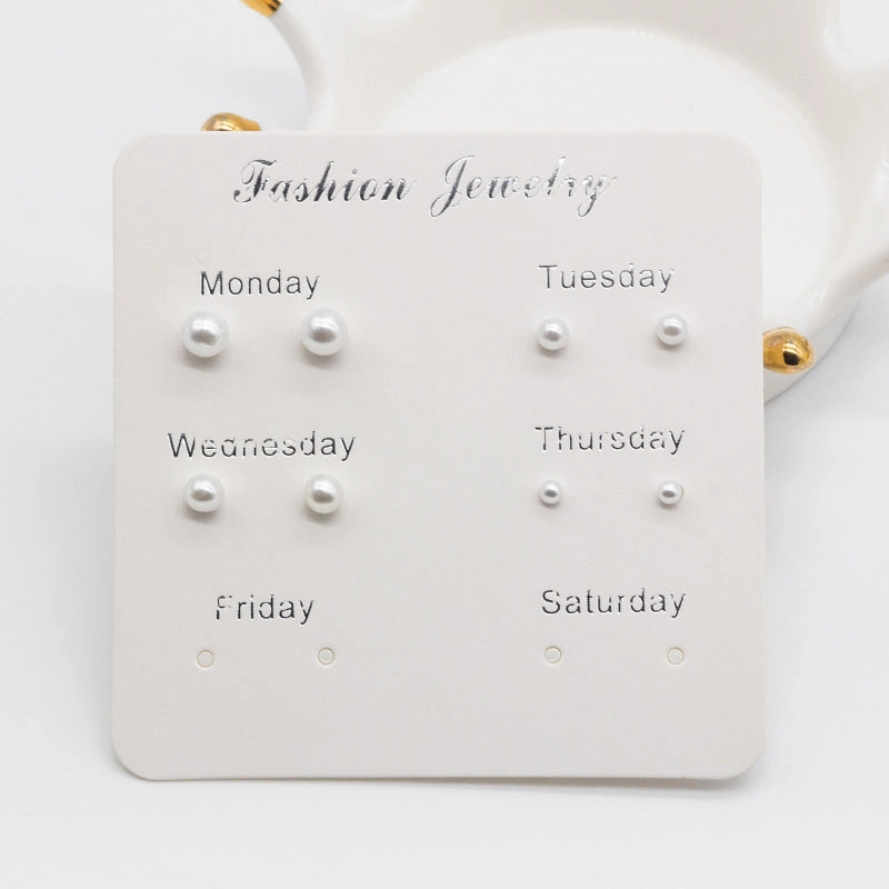 Wholesale Needle One Week Ear Studs Alloy Earrings