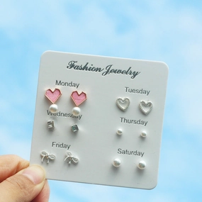 Wholesale Needle One Week Ear Studs Alloy Earrings