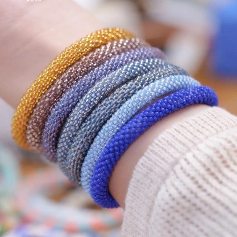Wholesale Nepal Japanese Essential Oil Diffuser Hand-woven Solid Color Bracelet