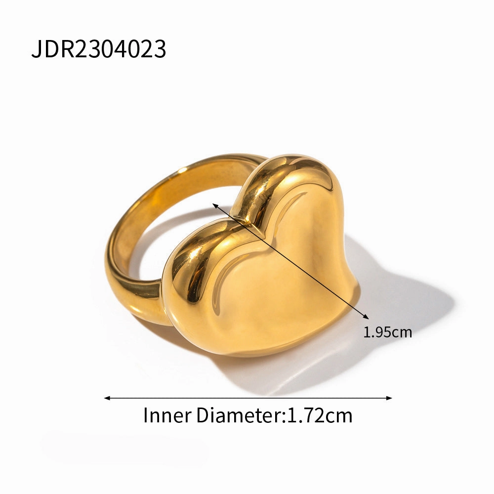 Wholesale New Arrival Love Stainless Steel Gold Plated Ring
