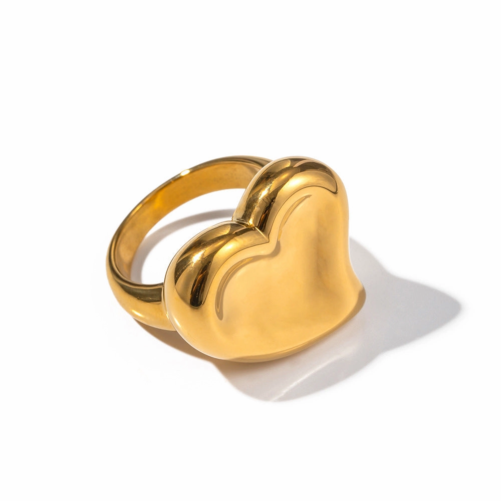 Wholesale New Arrival Love Stainless Steel Gold Plated Ring