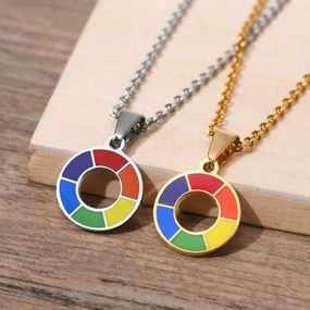 Wholesale New Arrival Titanium Steel LGBT Necklace