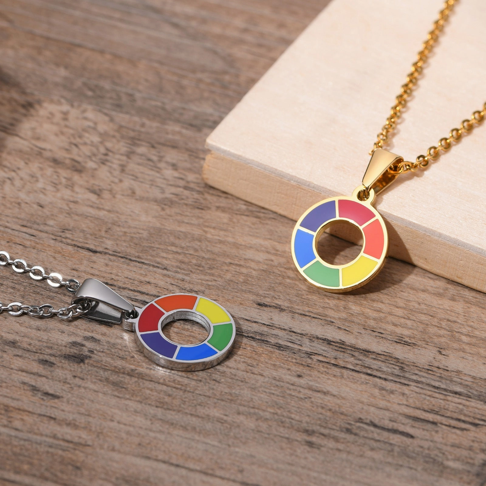 Wholesale New Arrival Titanium Steel LGBT Necklace