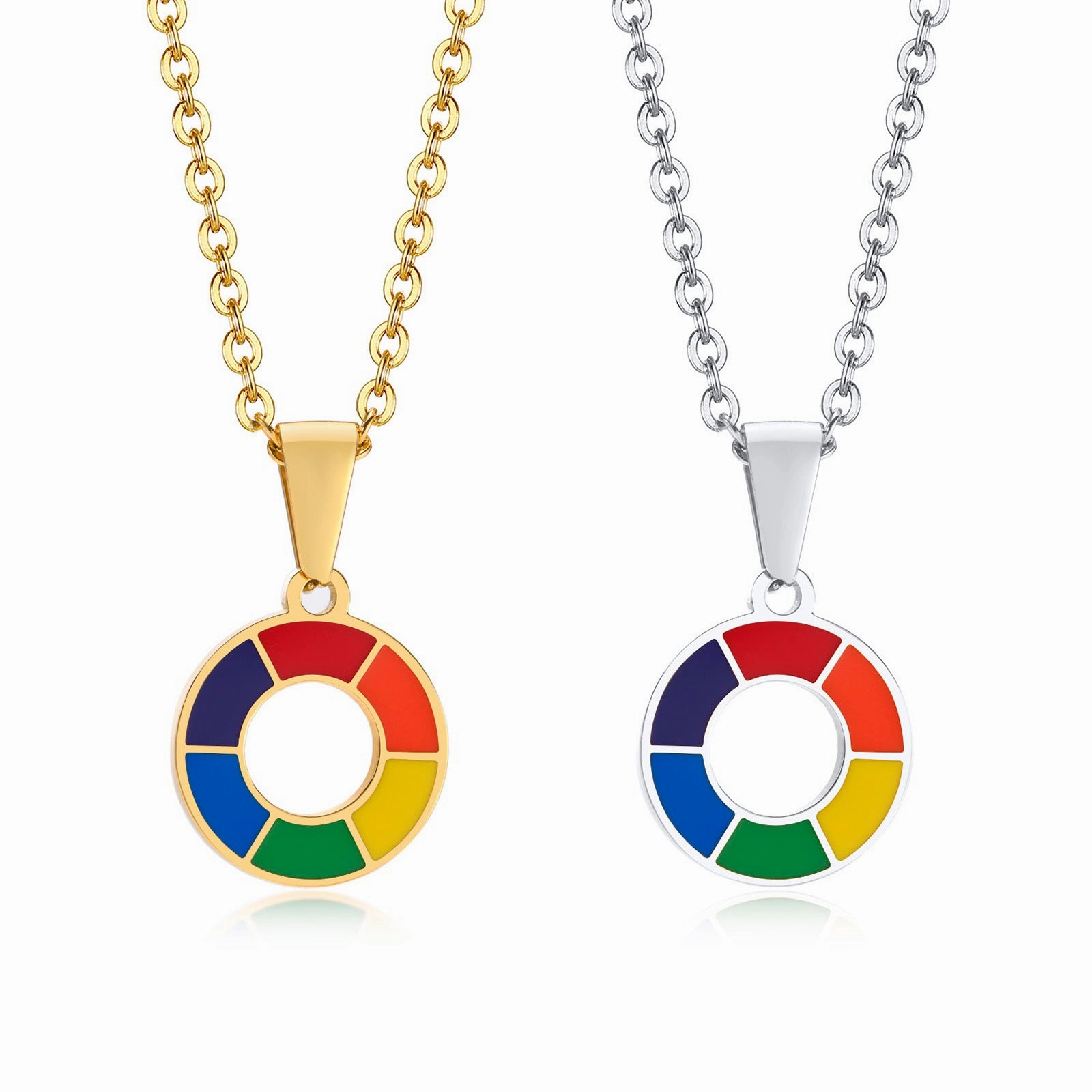 Wholesale New Arrival Titanium Steel LGBT Necklace