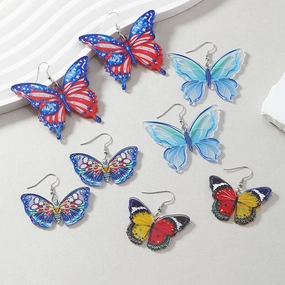 Wholesale New Butterfly Acrylic Earrings