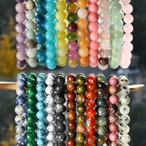 Wholesale New Chinese bracelet 8mm round beads natural stone bracelet