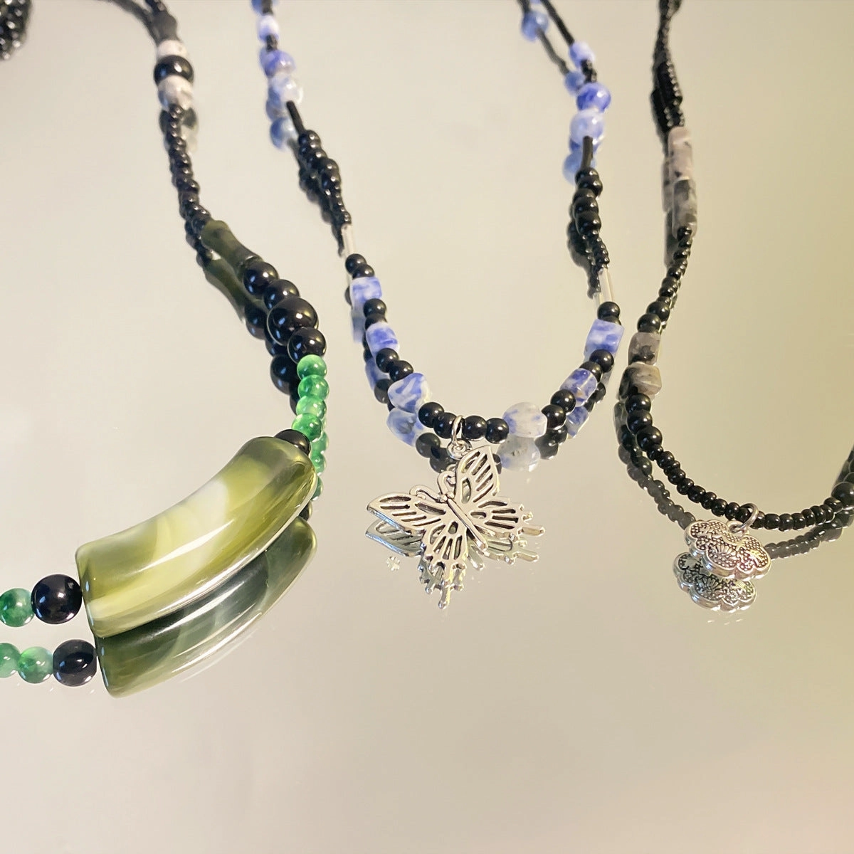 Wholesale New Chinese National Style Natural Stone Necklace