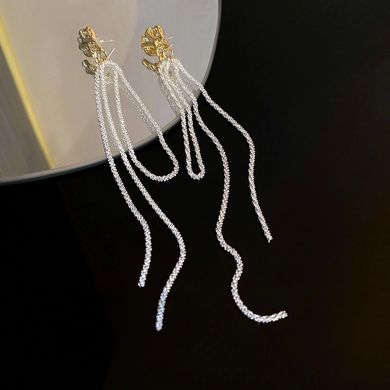 Wholesale New Chinese Style Green Bamboo Tassel Alloy Earrings